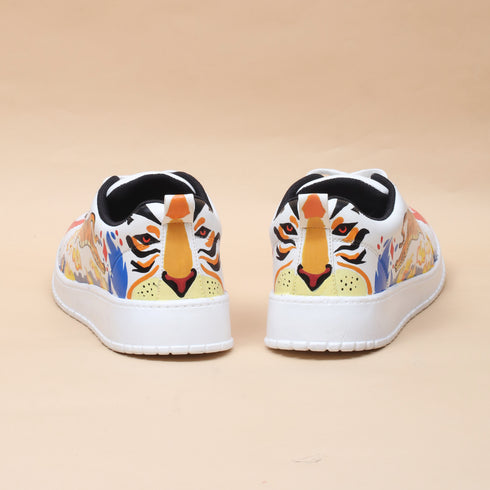 Hand-Painted Sneakers - Tiger