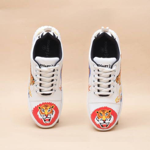 Hand-Painted Sneakers - Tiger