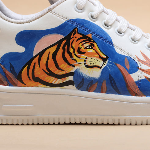 Hand-Painted Sneakers - Tiger