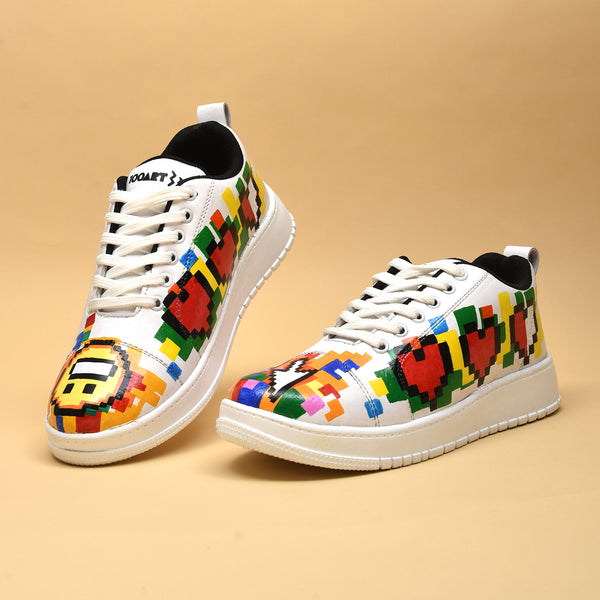 Hand-Painted Sneakers - Pixel