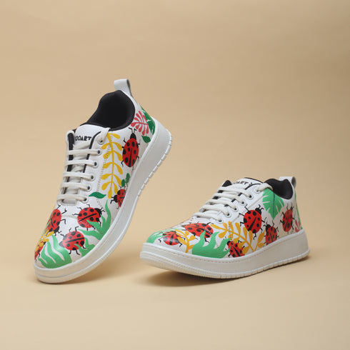 Hand-Painted Sneakers - Ladybird