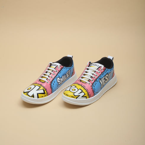 Hand-Painted Sneakers - Comic Pop
