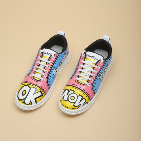 Hand-Painted Sneakers - Comic Pop