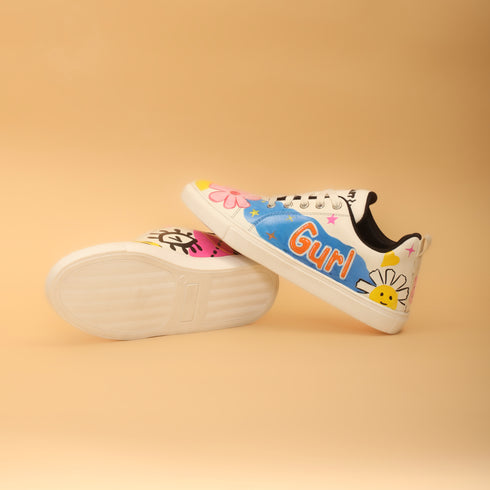 Hand-Painted Sneakers - Gurl Power
