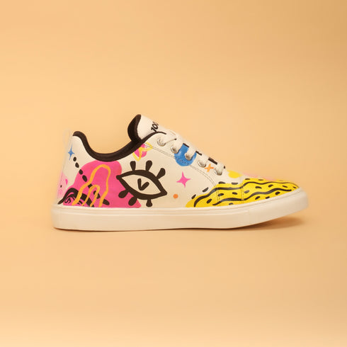 Hand-Painted Sneakers - Gurl Power