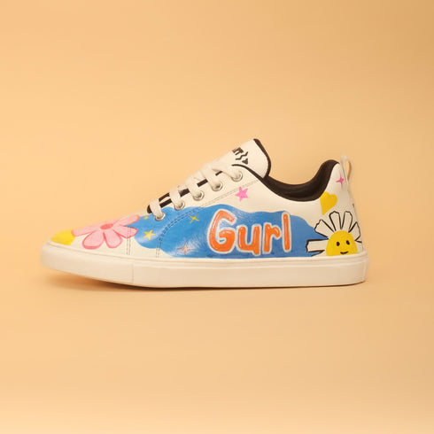 Hand-Painted Sneakers - Gurl Power