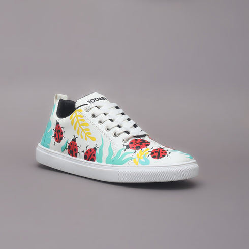 Hand-Painted Sneakers - Ladybird