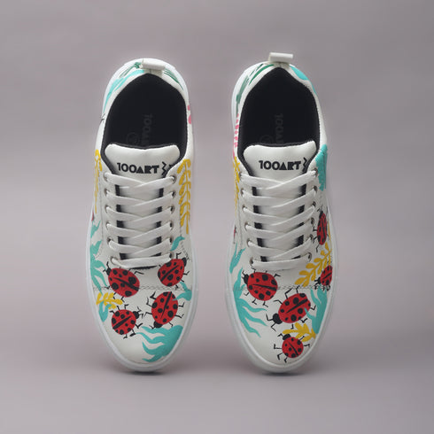 Hand-Painted Sneakers - Ladybird