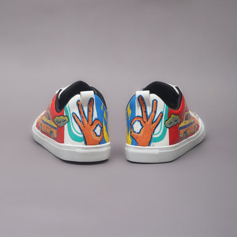 Hand-Painted Sneakers - Pop-Art