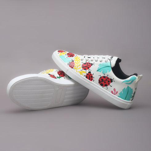 Hand-Painted Sneakers - Ladybird
