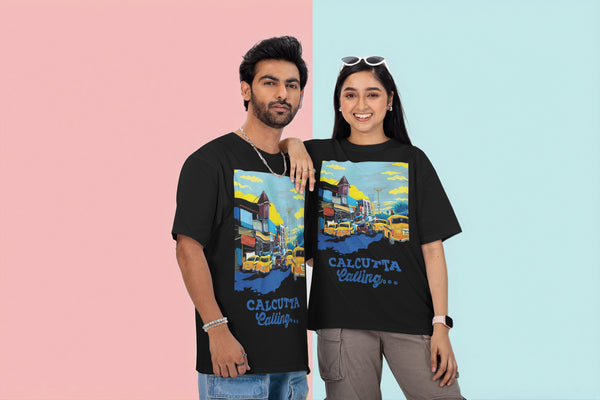 Calcutta Calling Printed T-Shirt - Black