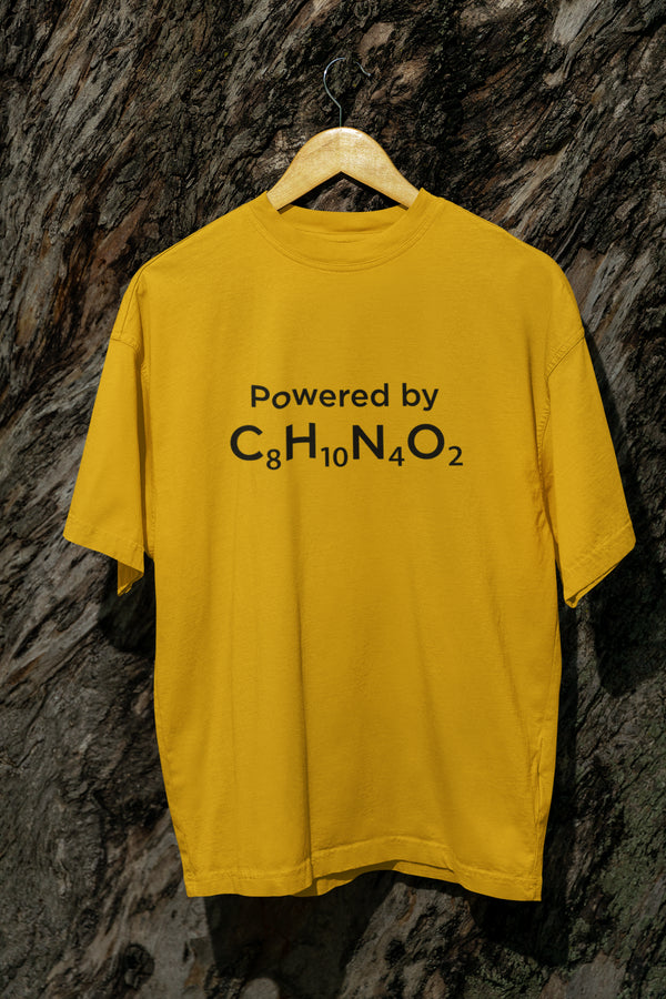 Caffeinated Printed T-Shirt - Mustard Yellow