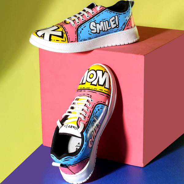 Hand-Painted Sneakers - Comic Pop