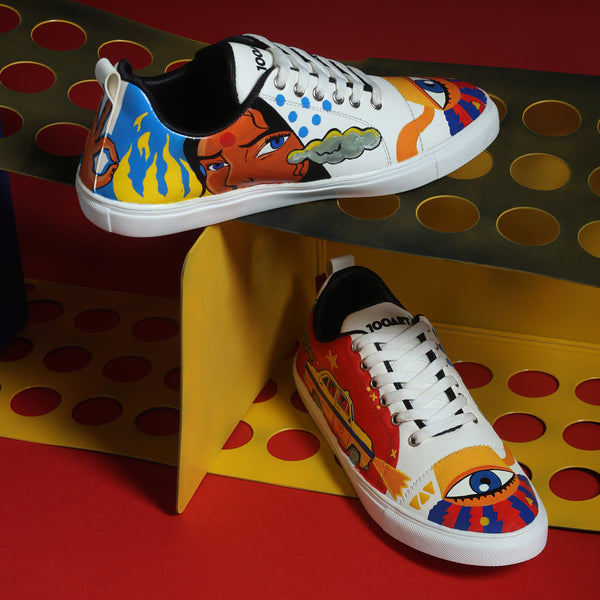 Hand-Painted Sneakers - Pop-Art