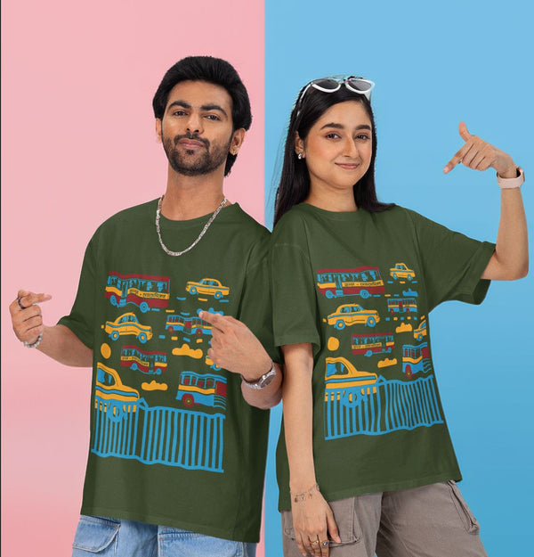Printed T-Shirt - White - Calcutta Calling (Test)