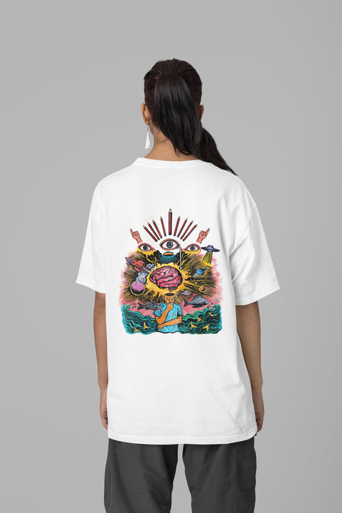 Inner Cosmos Printed T-Shirt - White
