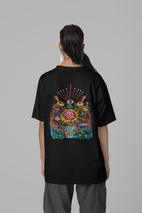 Inner Cosmos Printed T-Shirt - Black