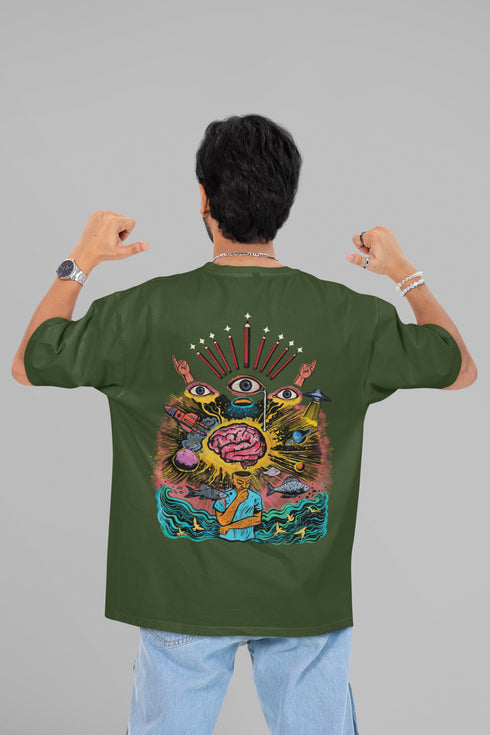 Inner Cosmos Printed T-Shirt - Green