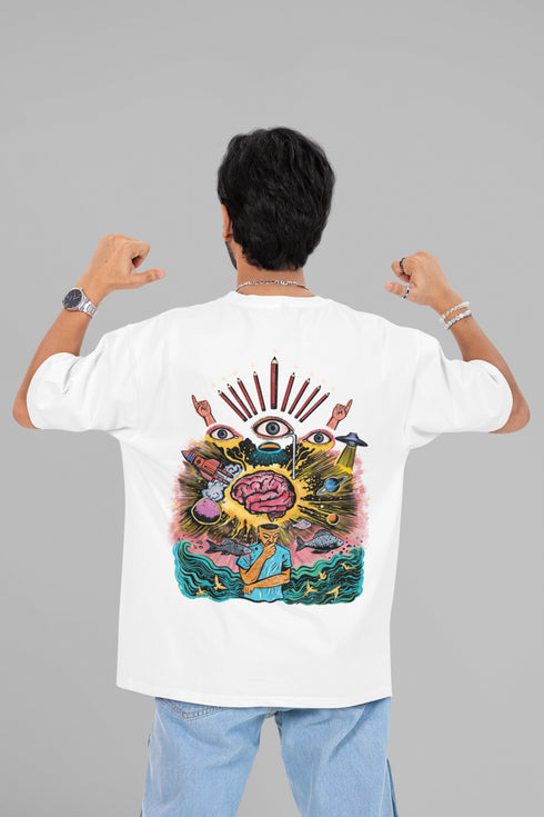 Inner Cosmos Printed T-Shirt - White