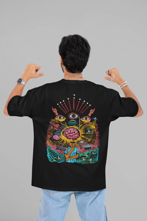 Inner Cosmos Printed T-Shirt - Black