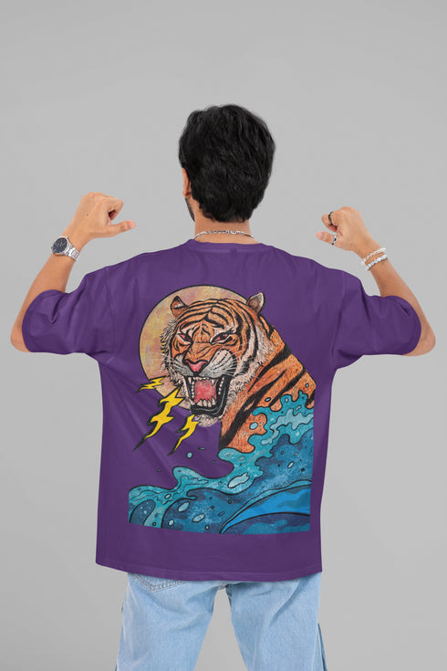 Beast Printed T-Shirt - Purple
