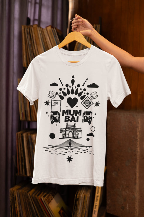 Aamchi Mumbai Printed T-Shirt - White