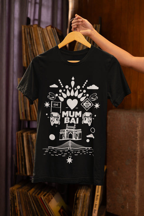 Aamchi Mumbai Printed T-Shirt - Black