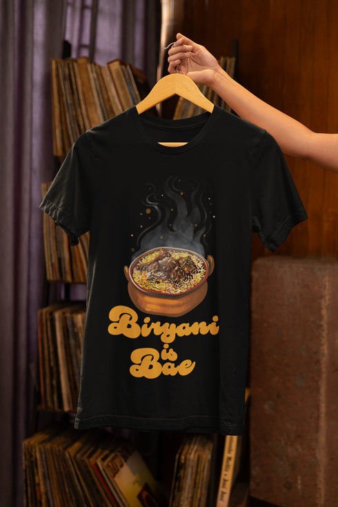 Biryani is Bae Printed T-Shirt - Black