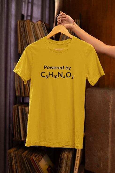 Caffeinated Printed T-Shirt - Mustard Yellow