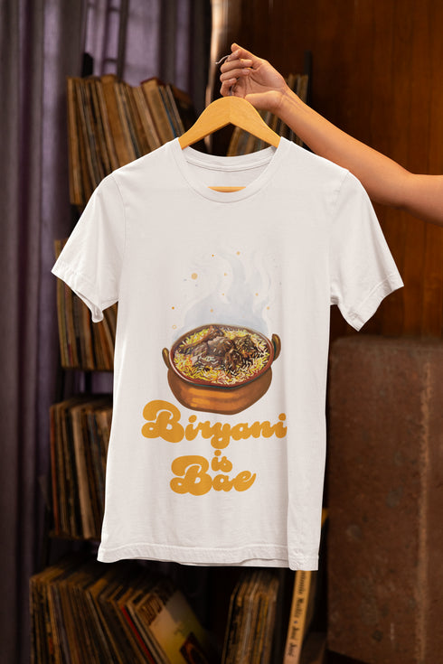 Biryani is Bae Printed T-Shirt - White