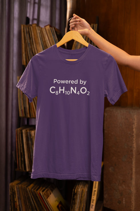 Caffeinated Printed T-Shirt - Purple