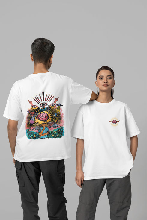 Inner Cosmos Printed T-Shirt - White