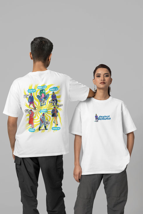 People Of Kolkata Printed T-Shirt - White
