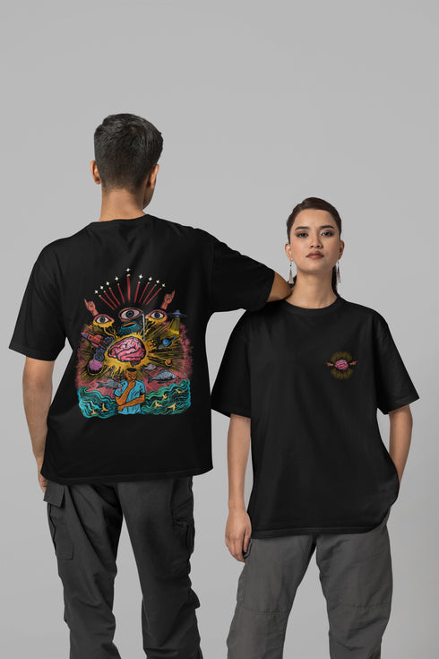 Inner Cosmos Printed T-Shirt - Black
