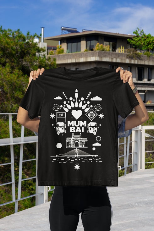 Aamchi Mumbai Printed T-Shirt - Black