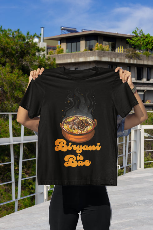 Biryani is Bae Printed T-Shirt - Black