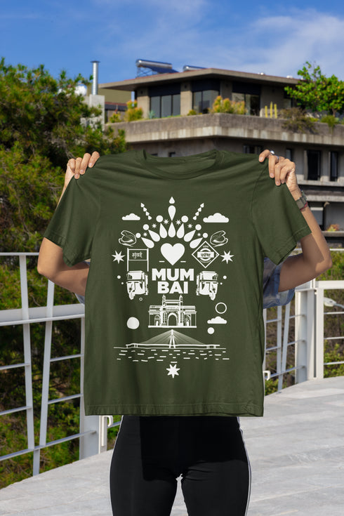 Aamchi Mumbai Printed T-Shirt - Green