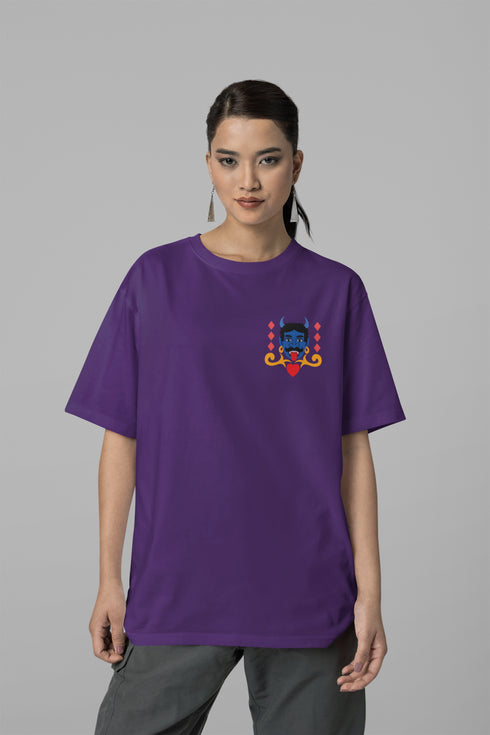 Buri Nazar Waale Printed T-Shirt - Purple