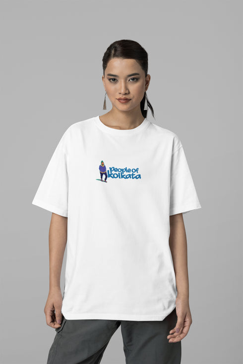 People Of Kolkata Printed T-Shirt - White
