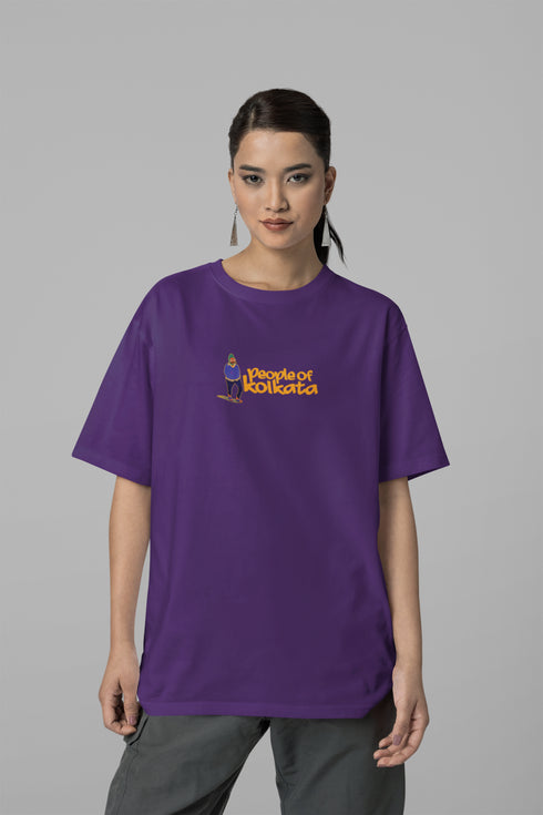 People Of Kolkata Printed T-Shirt - Purple