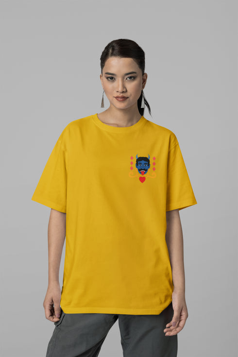 Buri Nazar Waale Printed T-Shirt - Mustard Yellow