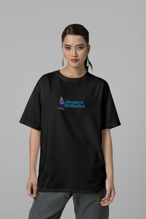 People Of Kolkata Printed T-Shirt - Black