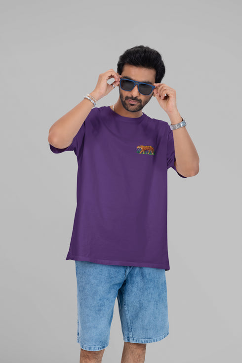 Beast Printed T-Shirt - Purple