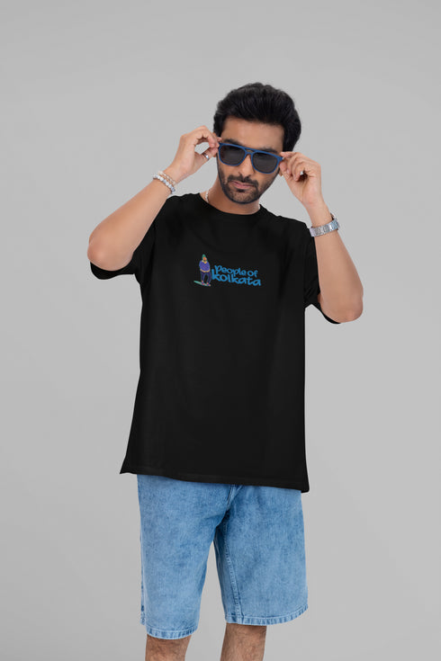 People Of Kolkata Printed T-Shirt - Black