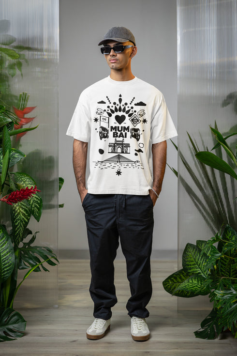 Aamchi Mumbai Printed T-Shirt - White