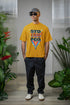 STD/ISD/PCO Printed T-Shirt - Mustard Yellow