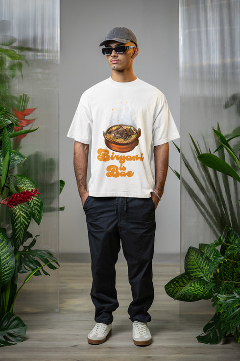 Biryani is Bae Printed T-Shirt - White