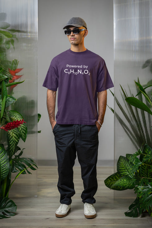 Caffeinated Printed T-Shirt - Purple