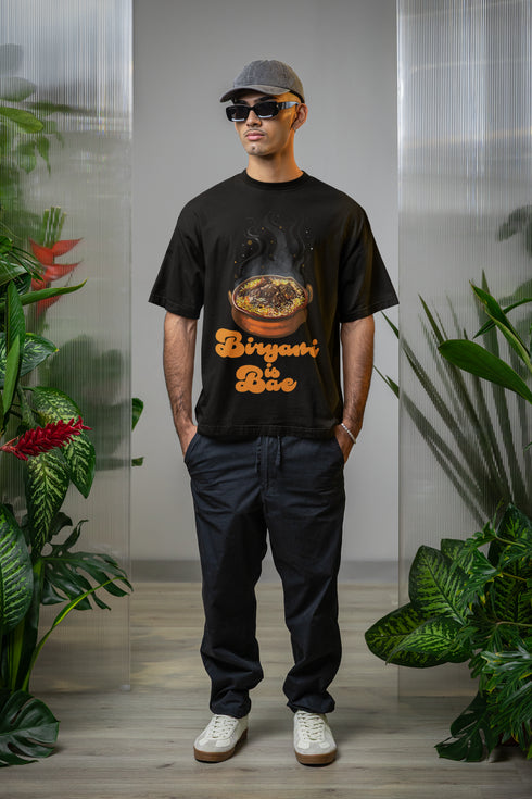 Biryani is Bae Printed T-Shirt - Black