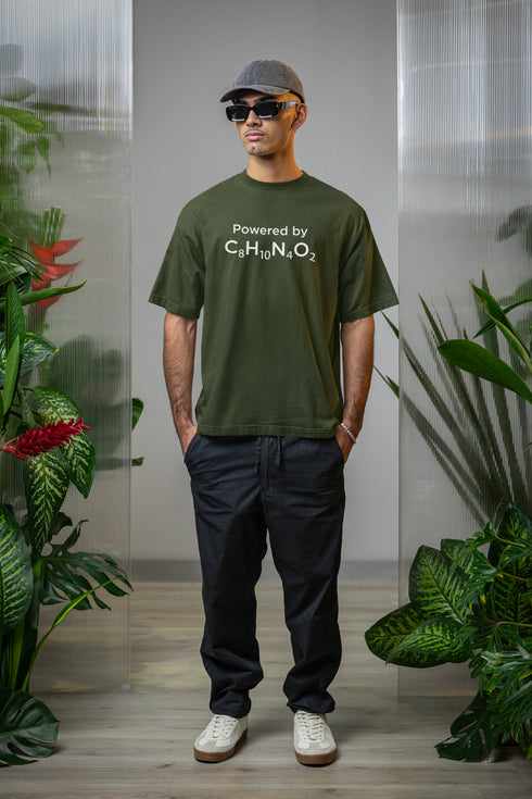 Caffeinated Printed T-Shirt - Green